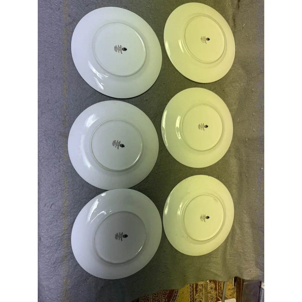 VINTAGE Wedgwood Florentine Turquoise Fruit Center 8‎ Inch Salad Plate LOT OF 6